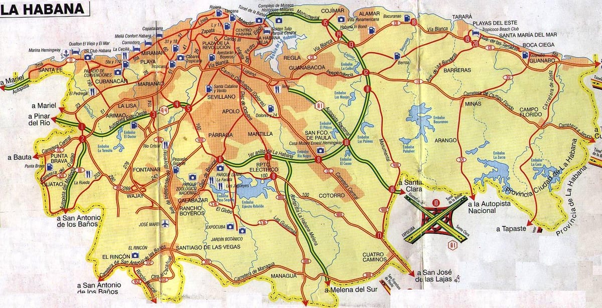 la Habana, Κούβα εμφάνιση χάρτη