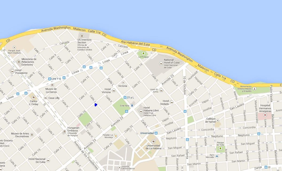 vedado χάρτης